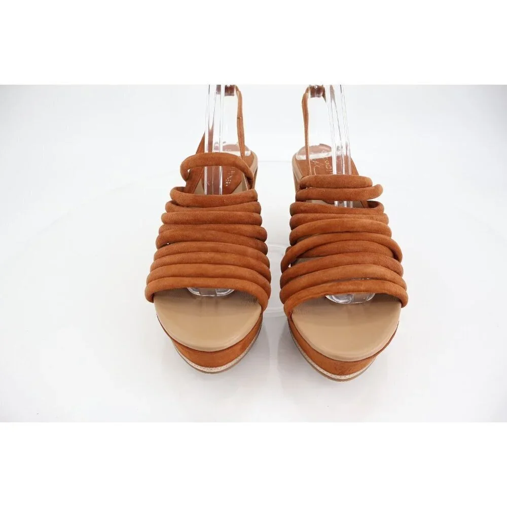 Donald J. Pliner Brown Suede Wedge Sandals
